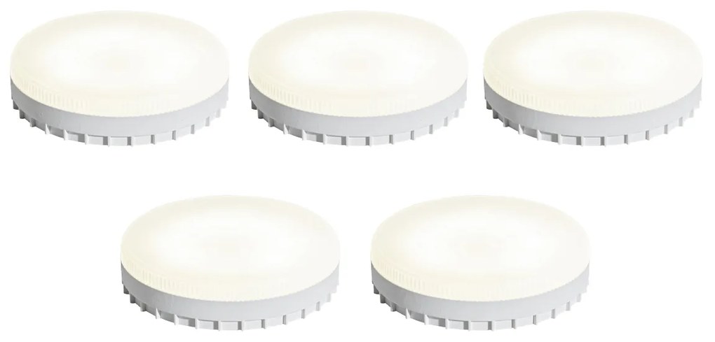 Set de 5 becuri LED GX53 cu 3 trepte de reglare a intensității luminoase și temperaturii de culoare 7W 750 lm 2700K-4000K