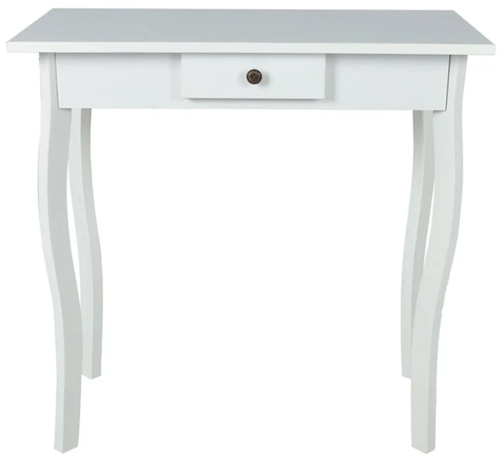 240045 vidaXL Masă consolă din MDF, alb