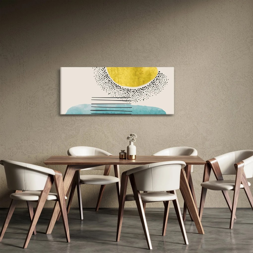 Tablou - pictură abstractă de plajă N⁰2 (120x50 cm)