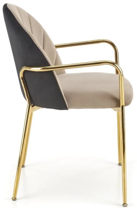 Scaun K500 velvet bej - negru
