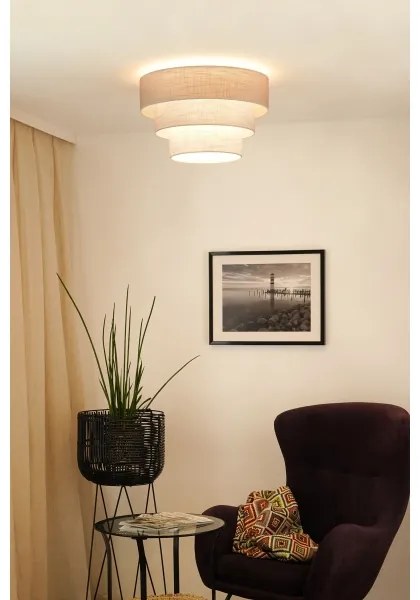 Plafonieră Brilagi ALASKA LUNETA 1xE27/15W/230V d. 45 cm gri/crem