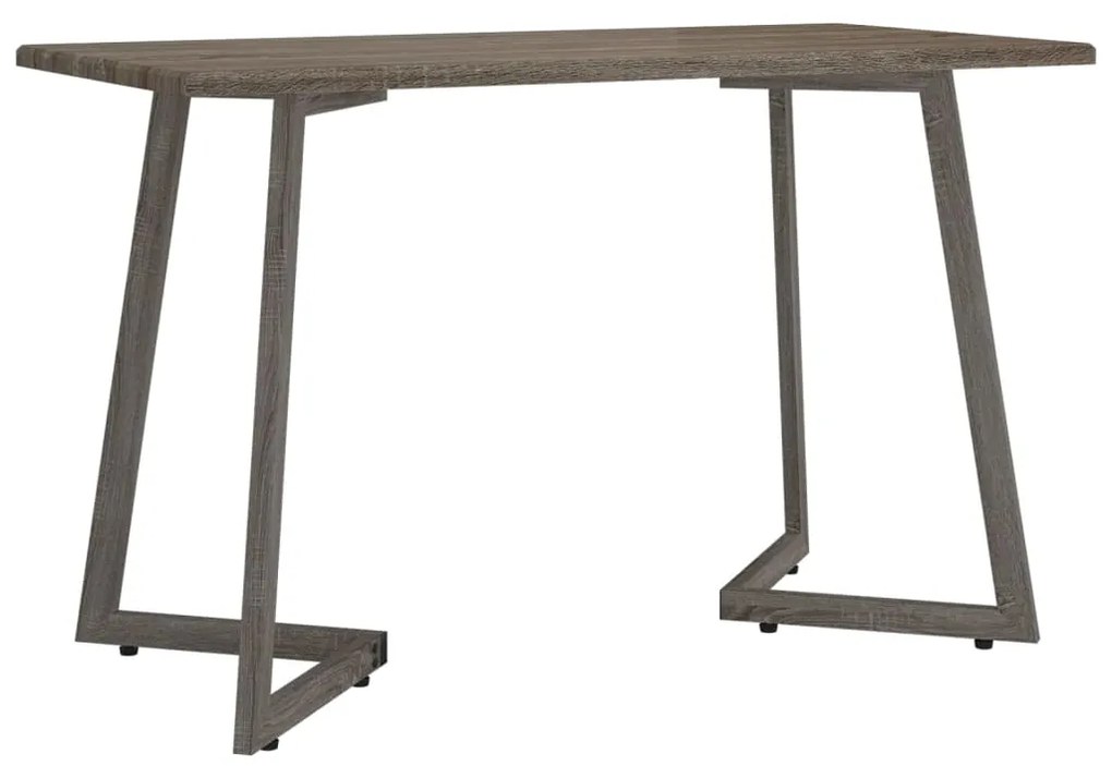 286092 vidaXL Masă de bucătărie, gri, 120x60x74 cm, MDF și fier