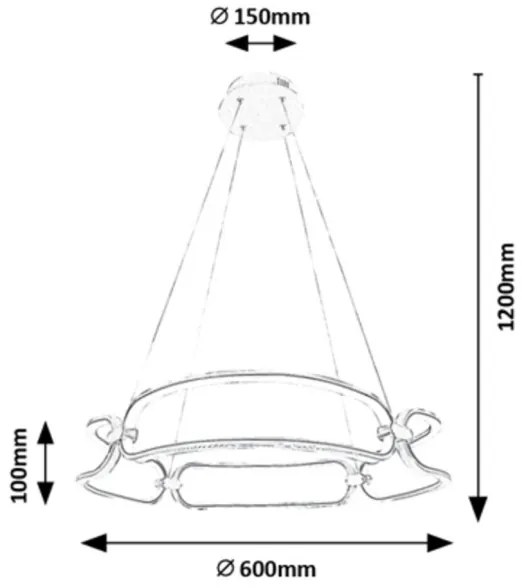 Lustră LED pe cablu FRINGILLA LED/67W/230V 4000K Rabalux 72010