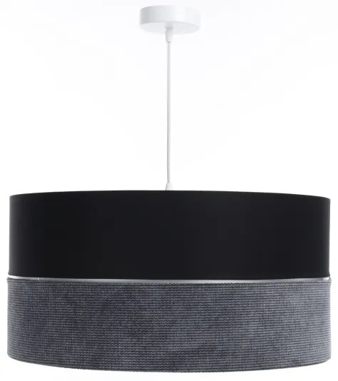 Lustră pe cablu TWIST 1xE27/60W/230V negru/gri/argintiu