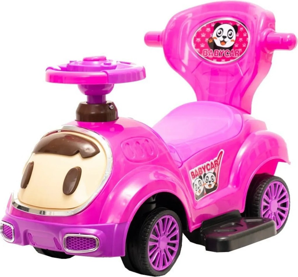 Masinuta copii si bebe NOVOKIDS™ BabyCar, Cu melodii si lumini, Maner de impins pentru parinti detasabil, Functie trotineta fara pedale, Pentru