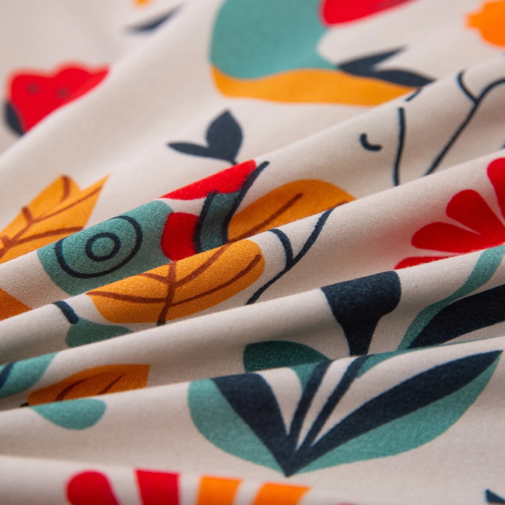 Lenjerie de pat din microfibra RETRO BIRD colorata Dimensiune lenjerie de pat: 2 buc 70 x 90 cm | 200 x 220 cm