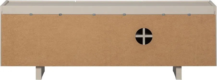 Comodă TV gri deschis din lemn de pin 152x53x46 cm Basu – WOOOD