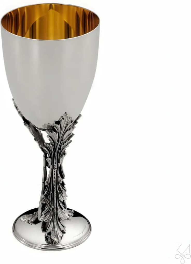 Pahar argint masiv cu picior Acanthus