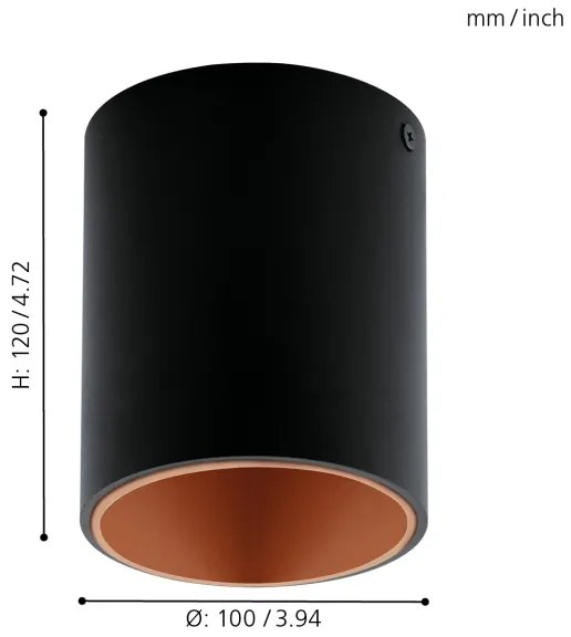 Eglo 94501 - Plafonieră LED POLASSO, 3,3 W, 230 V