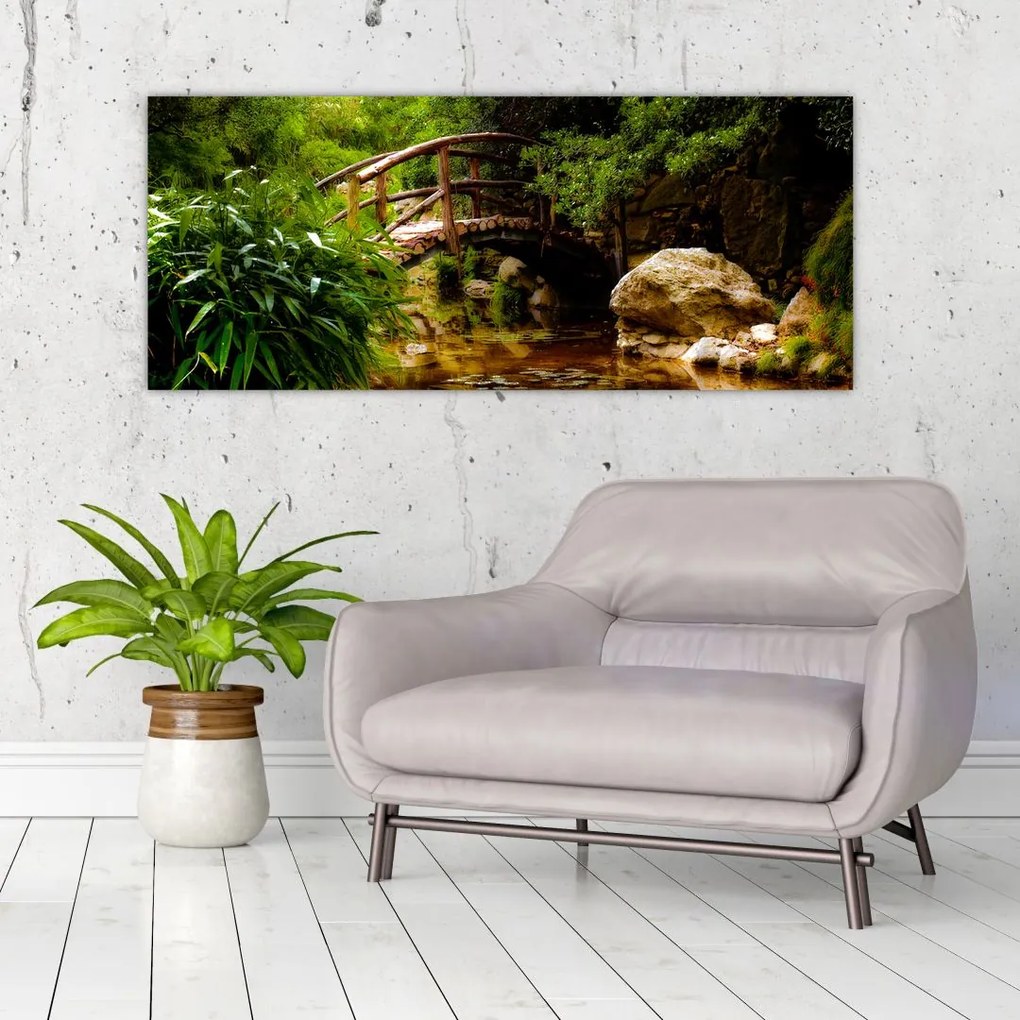 Tablou - Pod prin râu (120x50 cm)