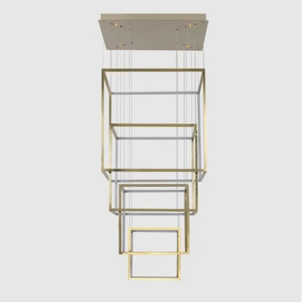 Azzardo AZ3140 - Lustră LED dimabilă pe cablu OPERA LED/329W/230V aurie