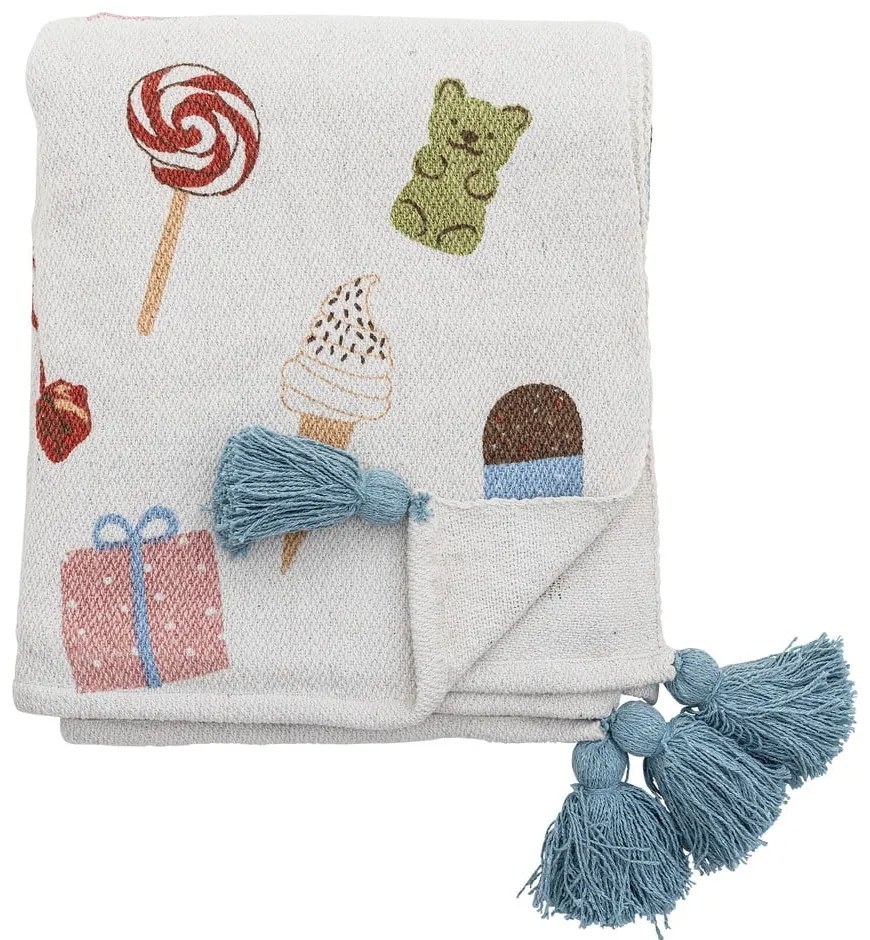 Pătură pentru copii albă 130x160 cm Sweets – Bloomingville Mini