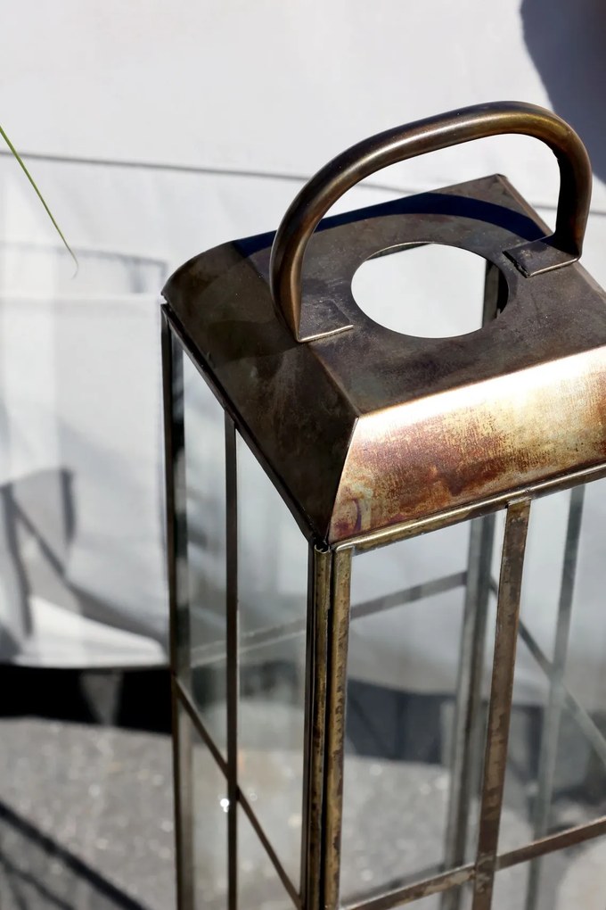 Felinar exterior, din metal, H60cm, Boel