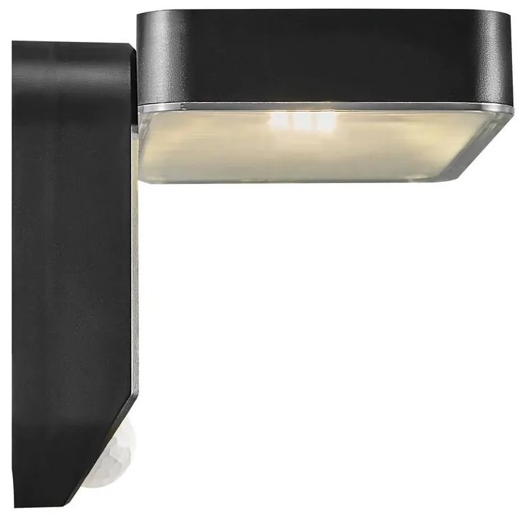 Aplica LED solara de perete, cu senzor de miscare, design modern, IP44 RICA SQUARE 2118161003 NL