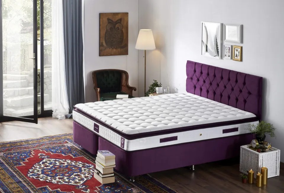 Saltea Ortopedica Purple, 180x200 cm, Topper Inclus