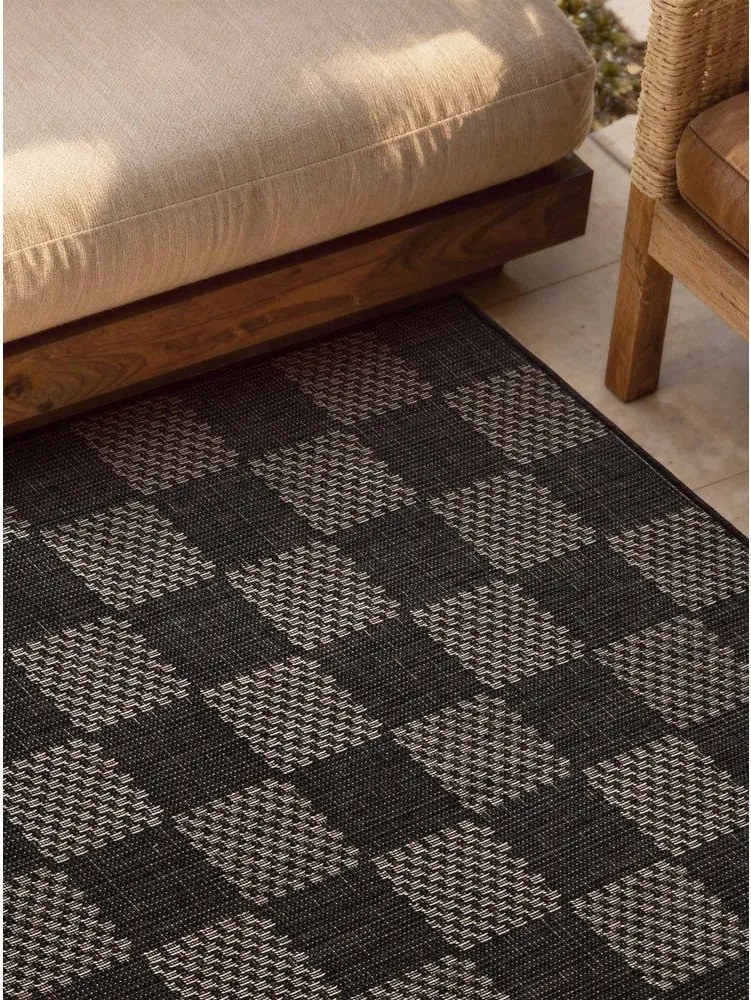 Covor pentru exterior și interior negru/crem 120x170 cm Haringey Dorothy – Ted Baker