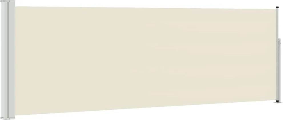 vidaXL Copertină laterală retractabilă de terasă, crem, 100 x 300 cm