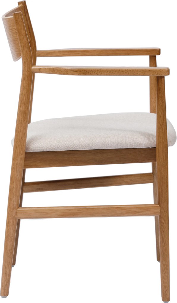 MAZZONI EXPORT LOUIS Bej Deschis/cadru Stejar Natural - SCAUN DIN LEMN TAPIȚAT PENTRU LIVING SUFRAGERIE BUCĂTĂRIE MODERN CLASSIC
