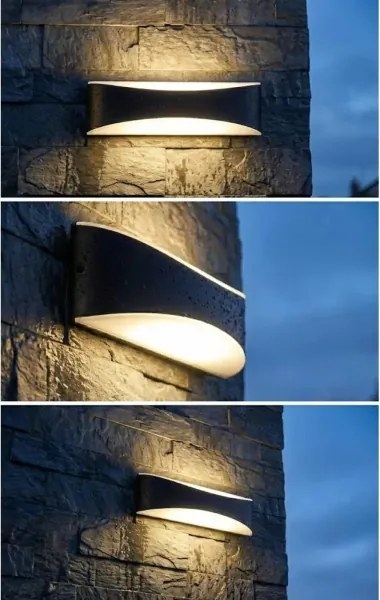Aplica de perete pentru exterior LED/10W/230V IP65, negru