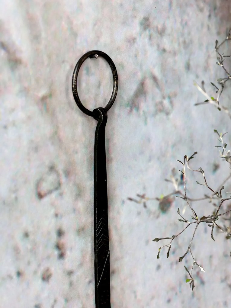 Suport de lumanare, din metal, de perete, H24/D8cm