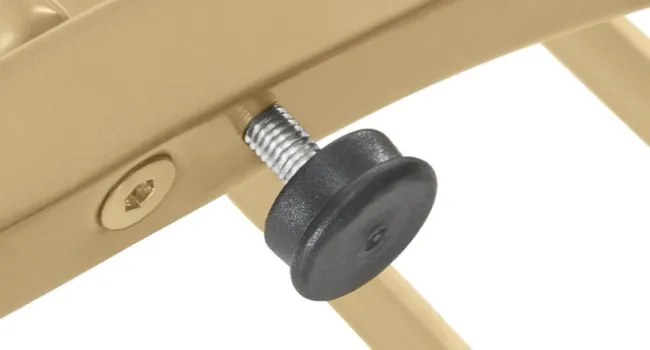 MANIAU207 - Masuta manichiura, 114 cm, masa cosmetica ovala pentru salon - Alb - Auriu