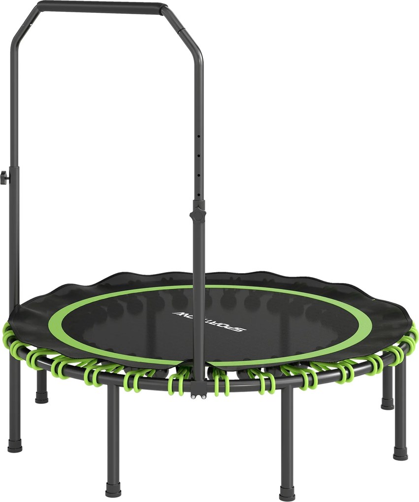 SPORTNOW Trambulină fitness cu mâner reglabil, trambulină sport pentru interior și exterior, oțel, plastic, verde | Aosom Romania
