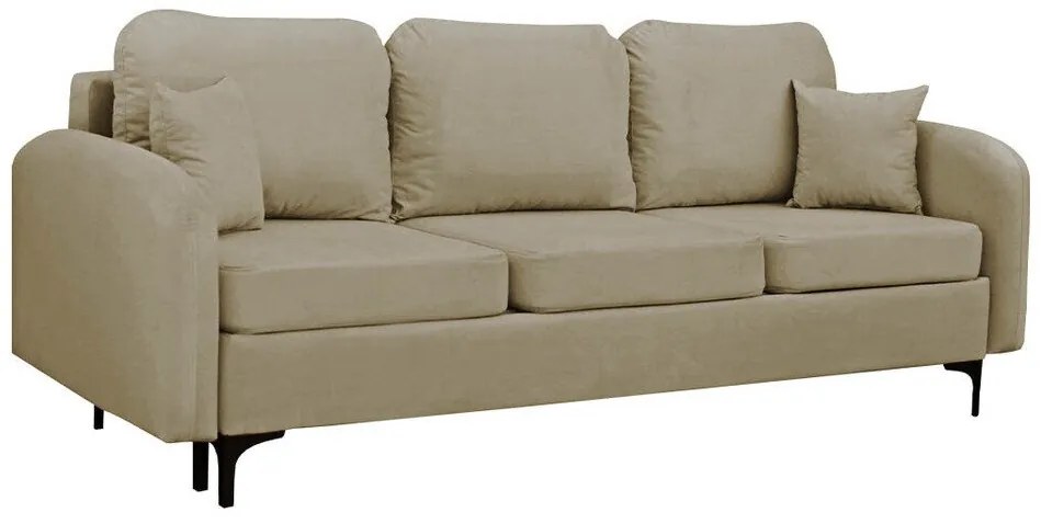 Canapea extensibilă Clovis A102Cutie de pat, 96x228x94cm, 114 kg, Picioare: Metal, Lemn: Pin