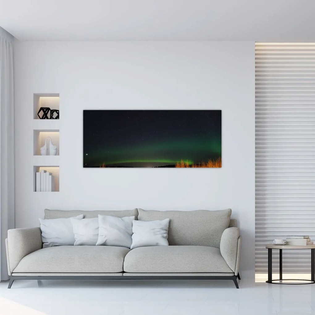 Tablou cu aurora borealis (120x50 cm)