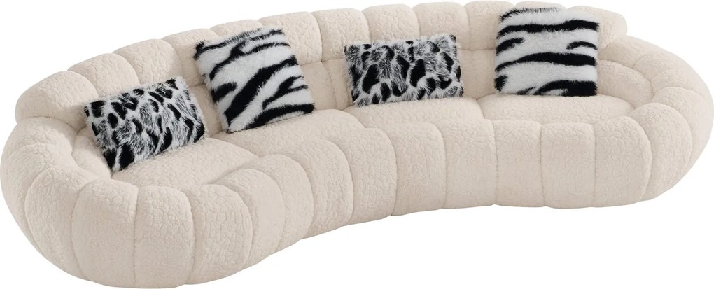 Canapea semirotunda dumonde cu șezut confortabil din spumă HR Layan 338x148 cm