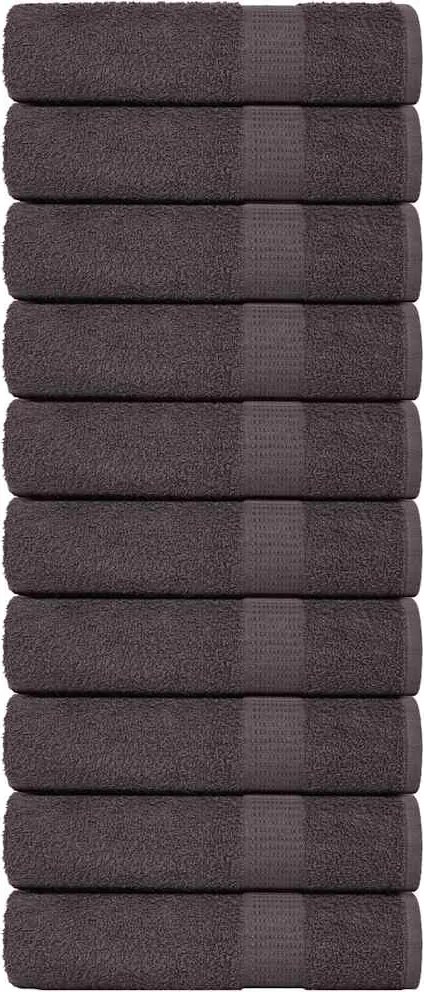 vidaXL Prosoape de baie, FROGN, 10 buc., antracit, 100x150 cm, 360 g/m²