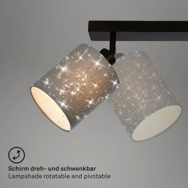 Spot Briloner 2078-034 SPOTLIGHT 3xE27/25W/230V gri/negru