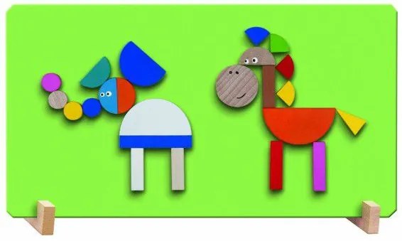 Puzzle magnetic ZOO într-o cutie de 33x23x3,5cm