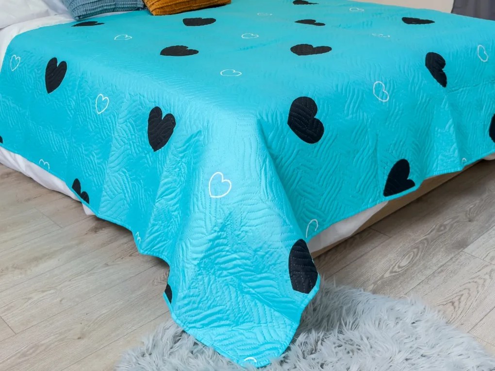 Cuvertura de pat CORAZON BLEND, albastru Dimensiune: 220 x 240 cm
