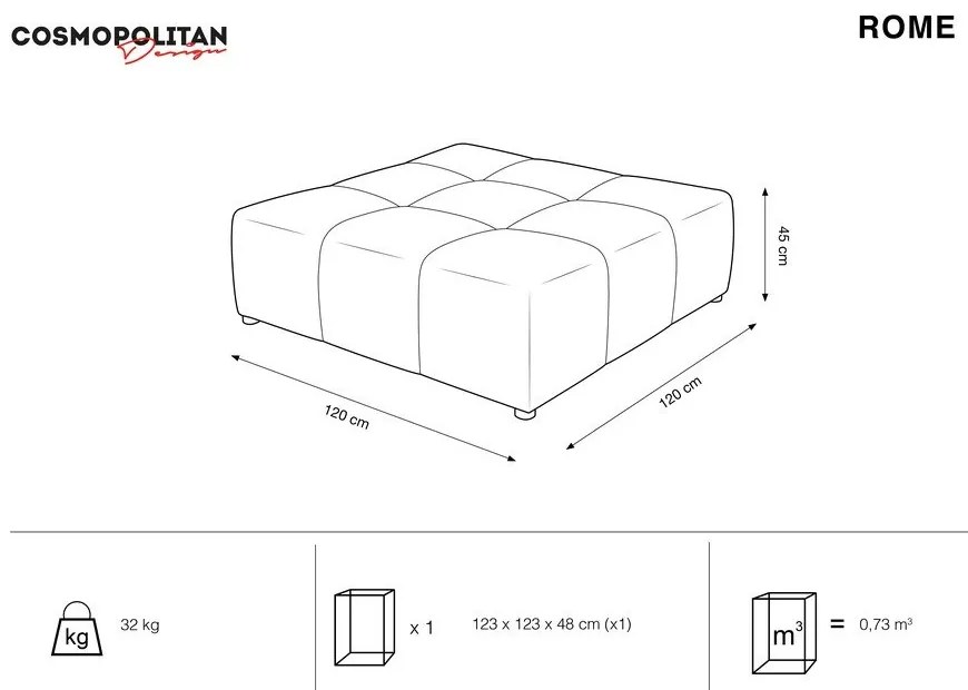 Modul pentru canapea albastru Rome - Cosmopolitan Design