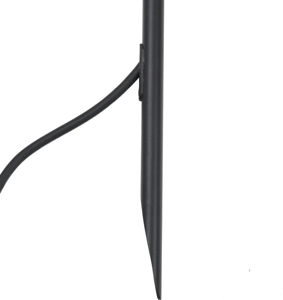 Spot cu țăruș negru 80 cm, inclusiv LED reglabil IP65 cu cablu și ștecher - Carl