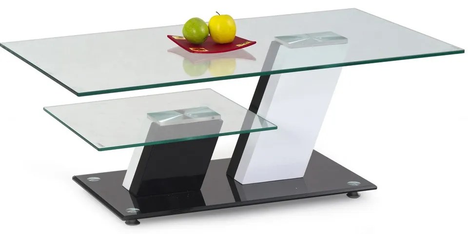 Masa de cafea Savana, transparenta/neagra
