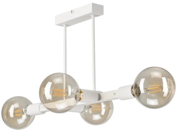 Lustră pe tijă ASTRID 4xE27/60W/230V alb