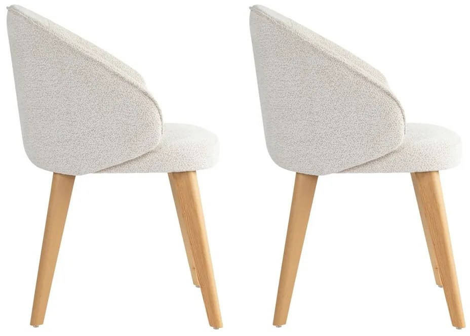 Set de scaune de sufragerie Bentley White andLight Oak, 2 buc.