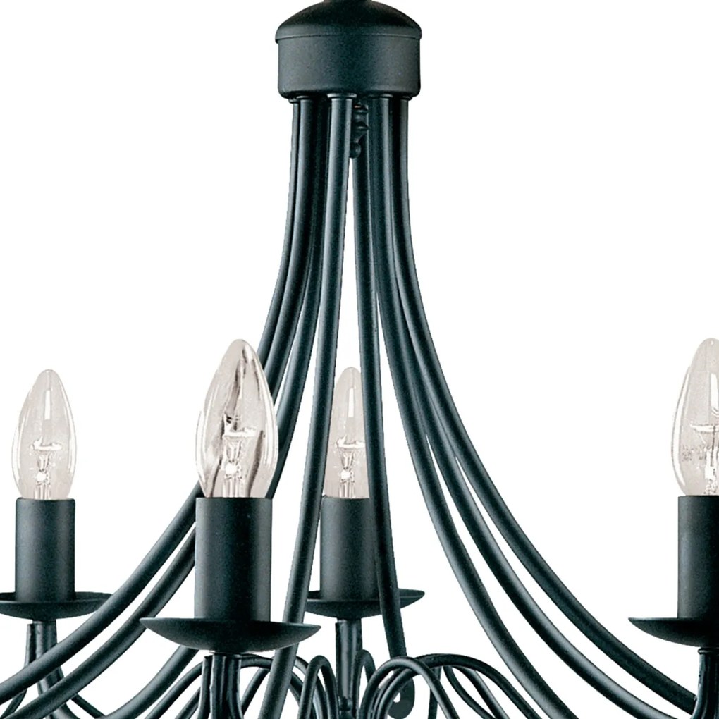 Candelabru traditional stil clasic Maypole negru 8L 6348-8BK SRT