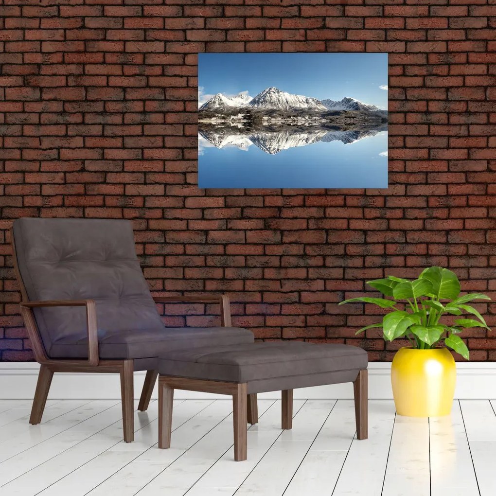 Tablou cu munți și reflectarea lor (70x50 cm)
