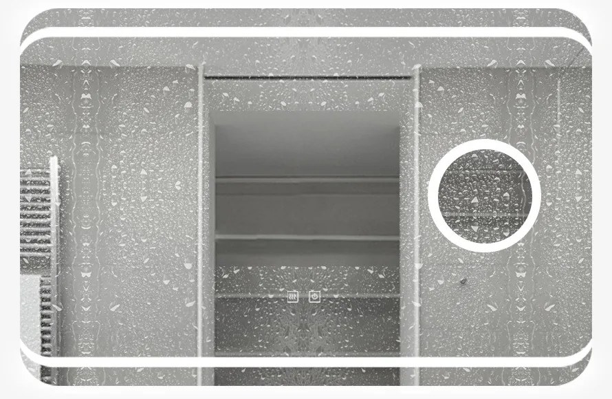 Oglindă Baie LED și Dezaburire Elit's Premium cu Senzor Touch, Lumina Rece, Caldă și Neutră, 90x60cm, Lupa Cosmetica esn141