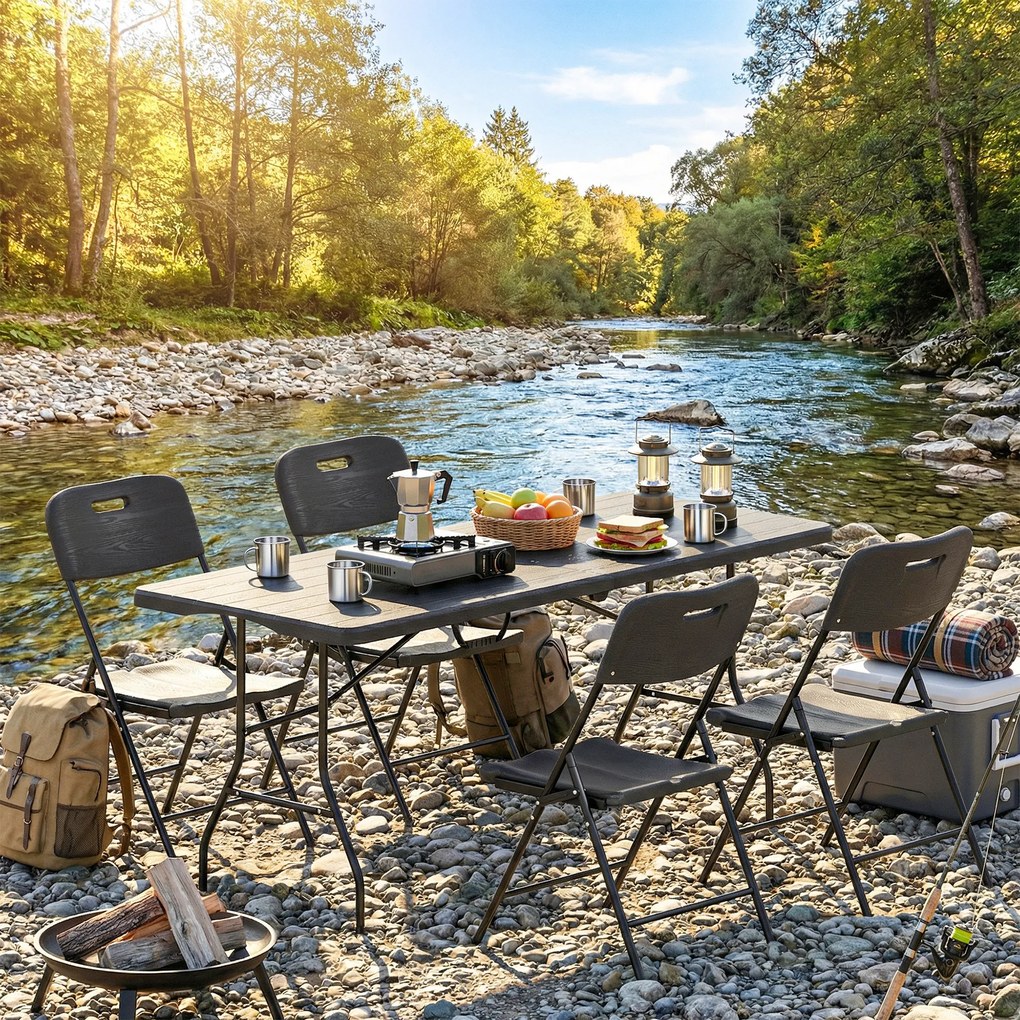 Outsunny măsuțe pentru plajă ușoare mobilier de camping bucătărie plastic pop pliabil pentru banchete | Aosom Romania