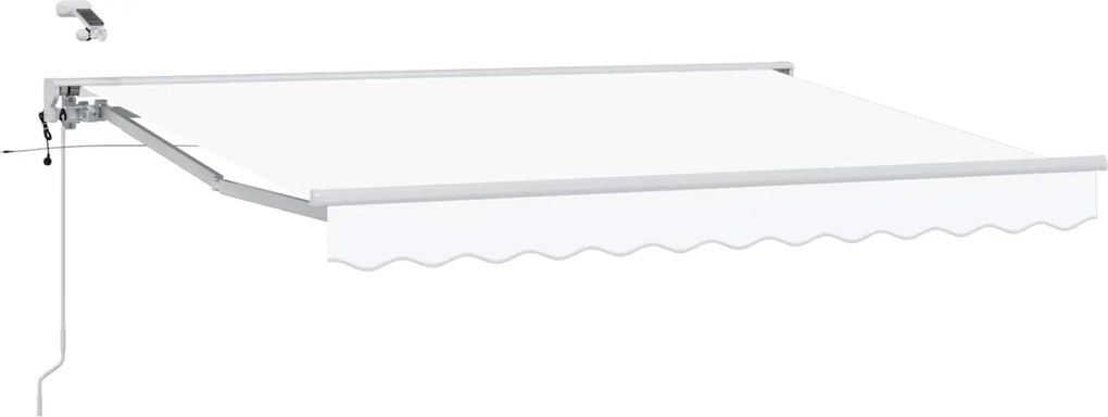 vidaXL Cort electric retractabil Alb 3,5 x 2,5 m