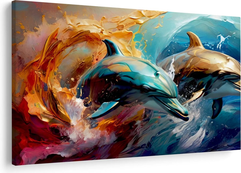 Tablou - Pictură de delfin (90x60 cm)