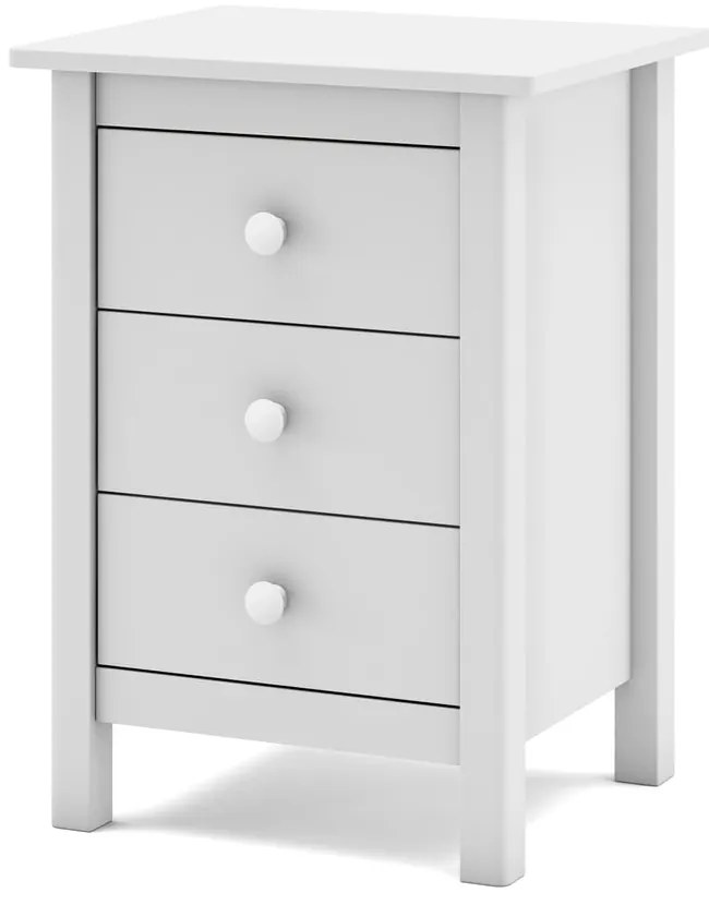 Noptieră de copii albă din lemn masiv de pin Max – Marckeric