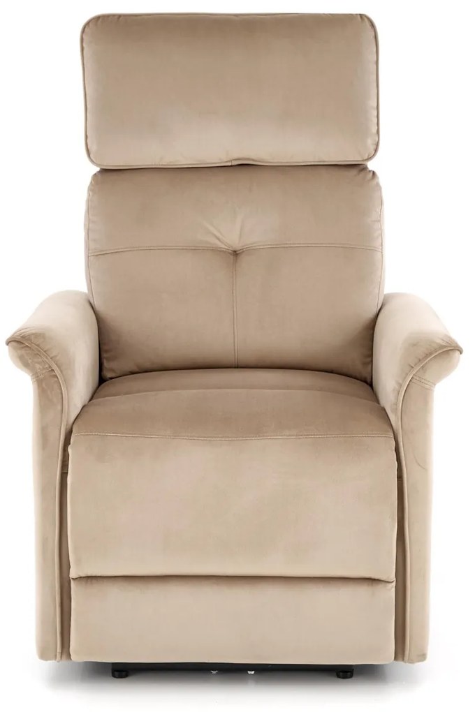 Fotoliu recliner Semir velvet bej H108 cm