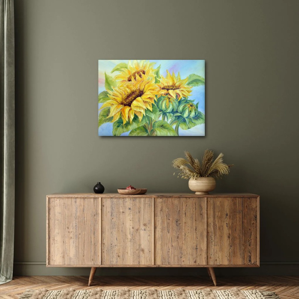Tablou - Floarea soarelui înflorită (70x50 cm)