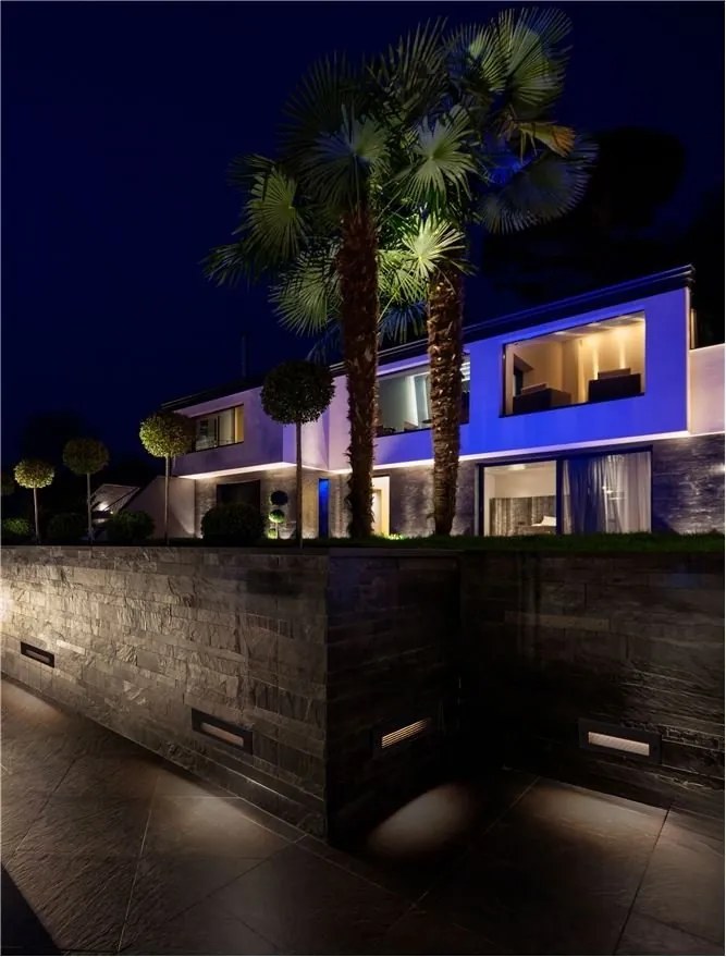 Spot LED incastrabil exterior, ambiental, IP65, POLKA negru