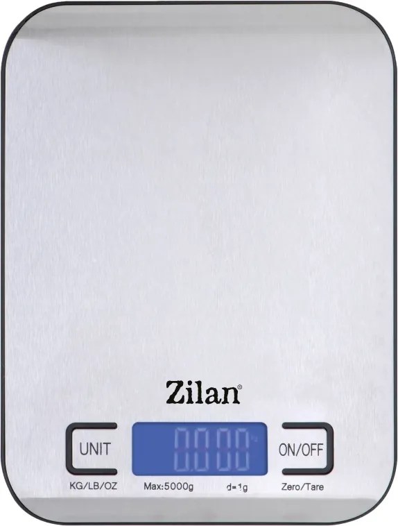 Cantar alimentar digital Zilan ZLN2984 Gri, capacitate 5000g, inchidere automata
