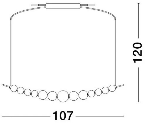 Lustra LED suspendata, dimabila, deosebita design lux PERLA opal, auriu